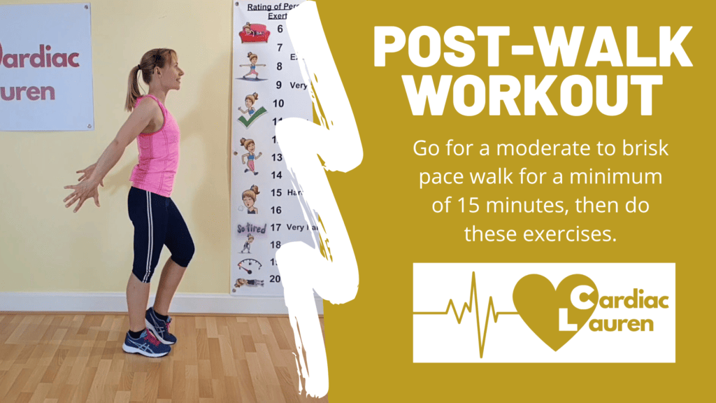 Post-walk workout - cv with mini-combinations